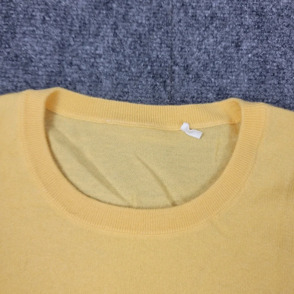 Ralph Lauren Purple Label Fine Cashmere Crewneck Sweater Mens XL Yellow $995